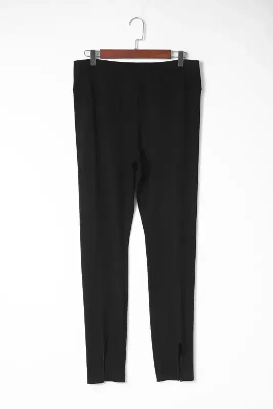 Rib Knit High Waist Leggings - Fashionfitz