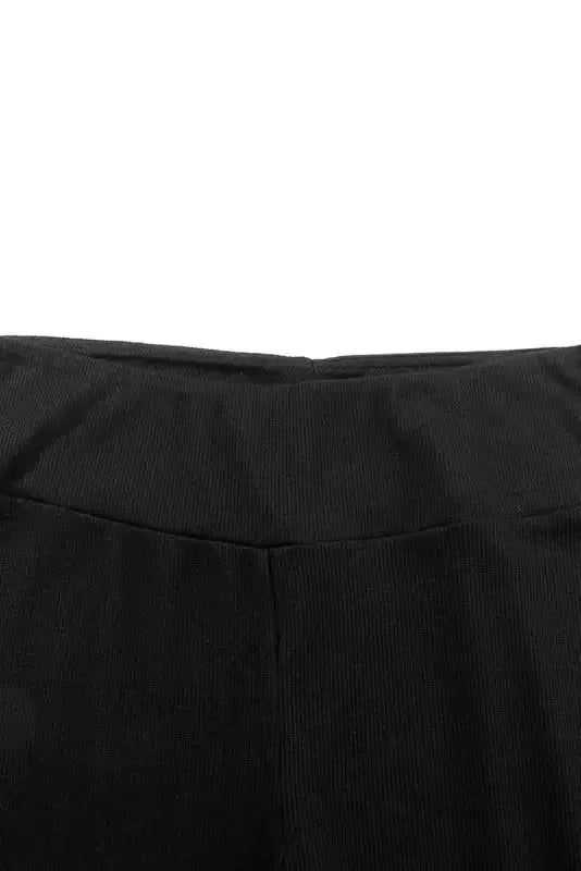 Rib Knit High Waist Leggings - Fashionfitz