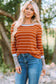 Rib knit striped pullover - long sleeve tops