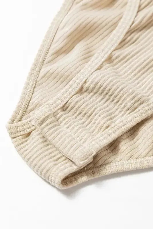 Ribbed Balloon Sleeve Bodysuit - Fashionfitz