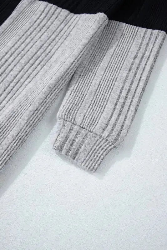 Ribbed Color Block Mini Dress - Fashionfitz