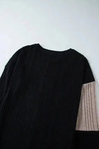 Ribbed Color Block Mini Dress - Fashionfitz