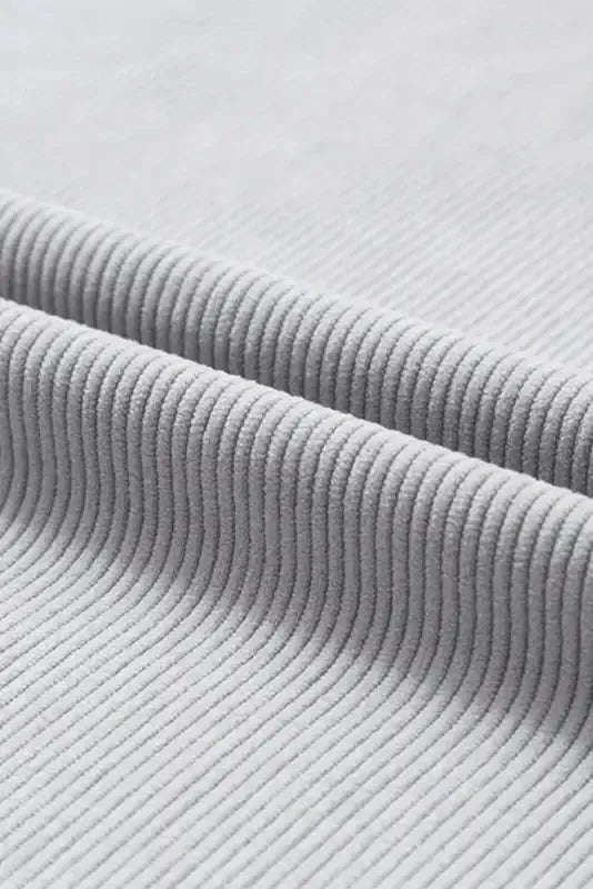 Ribbed Corded Oversized Sweatshirt - Fashionfitz