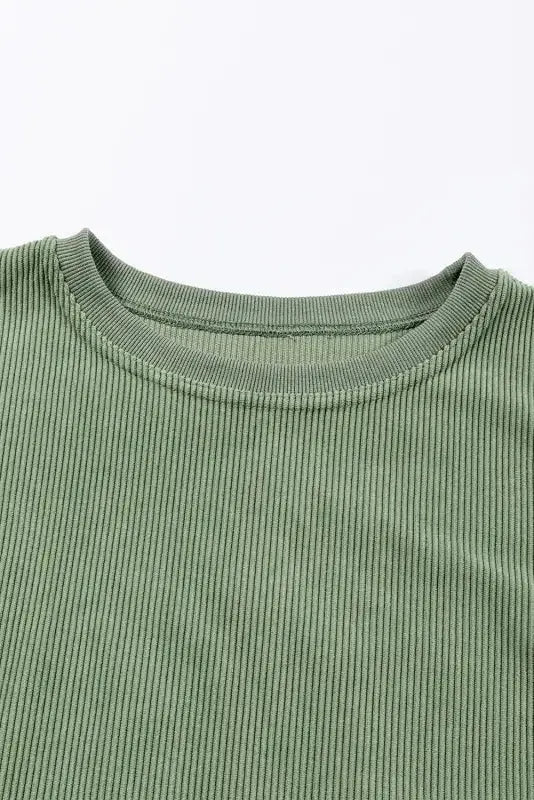 Ribbed Corded Oversized Sweatshirt - Fashionfitz