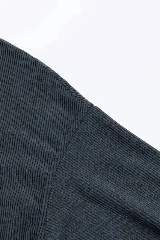 Ribbed Corded Oversized Sweatshirt - Fashionfitz