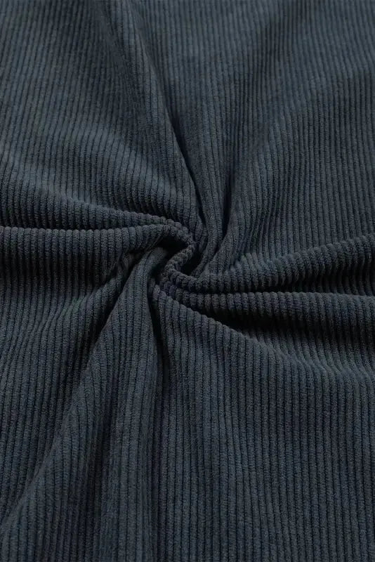 Ribbed Corded Oversized Sweatshirt - Fashionfitz