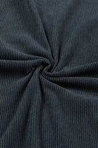 Ribbed Corded Oversized Sweatshirt - Fashionfitz