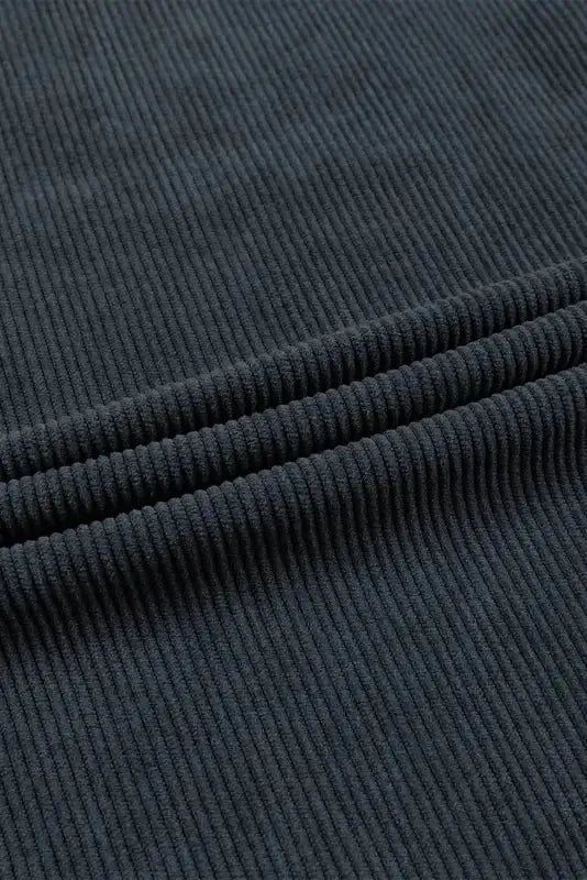 Ribbed Corded Oversized Sweatshirt - Fashionfitz