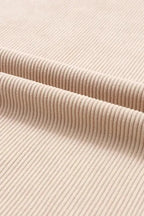 Ribbed Corded Oversized Sweatshirt - Fashionfitz