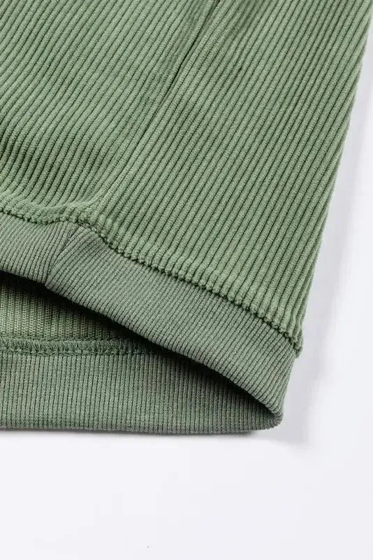 Ribbed Corded Oversized Sweatshirt - Fashionfitz