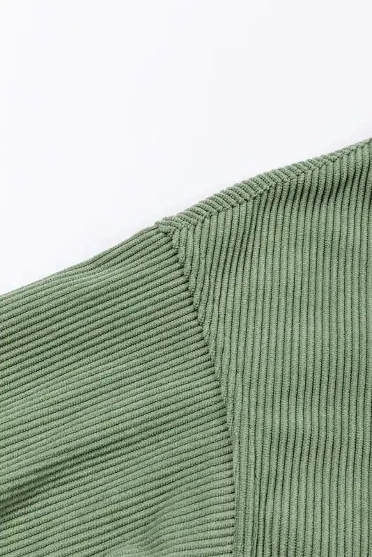 Ribbed Corded Oversized Sweatshirt - Fashionfitz
