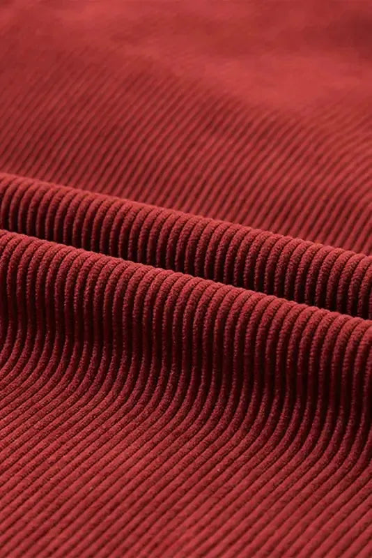Ribbed Corded Oversized Sweatshirt - Fashionfitz