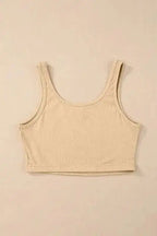 Ribbed Crop Tank Top - Fashionfitz