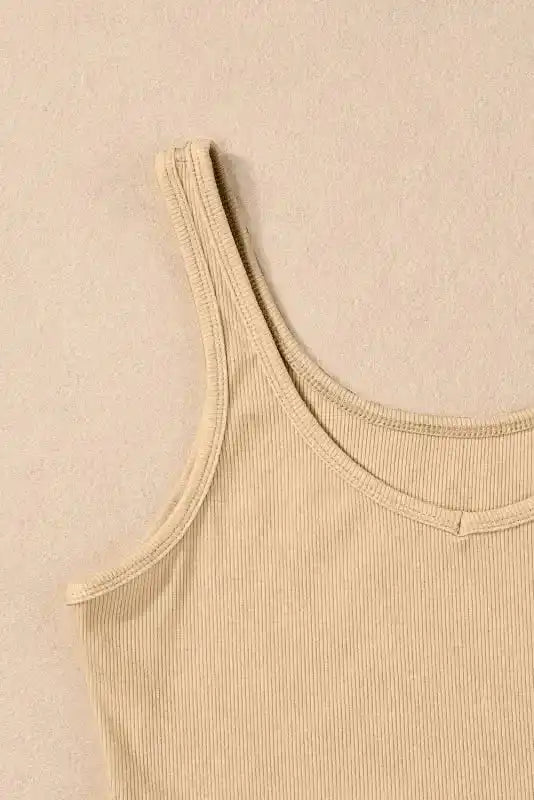 Ribbed Crop Tank Top - Fashionfitz