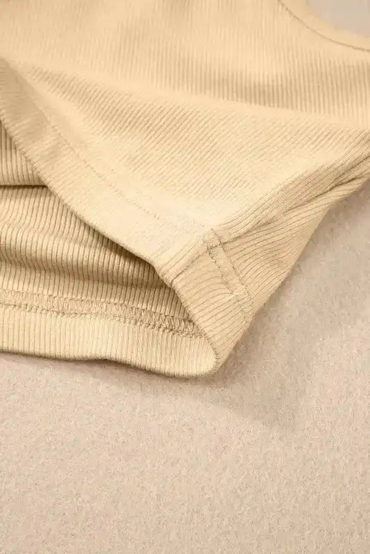 Ribbed Crop Tank Top - Fashionfitz