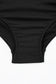 Black ribbed underwear briefs with drawstring sides for perfect waist length and hip fit