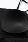 Black bra with smooth, molded cups, thin straps - ideal for various bust sizes and waist lengths