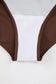 Brown ribbed underwear with white panel for ribbed drawstring sides one piece swimsuit