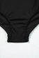 Black ribbed drawstring bikini bottom - fits all bust waist length sizes