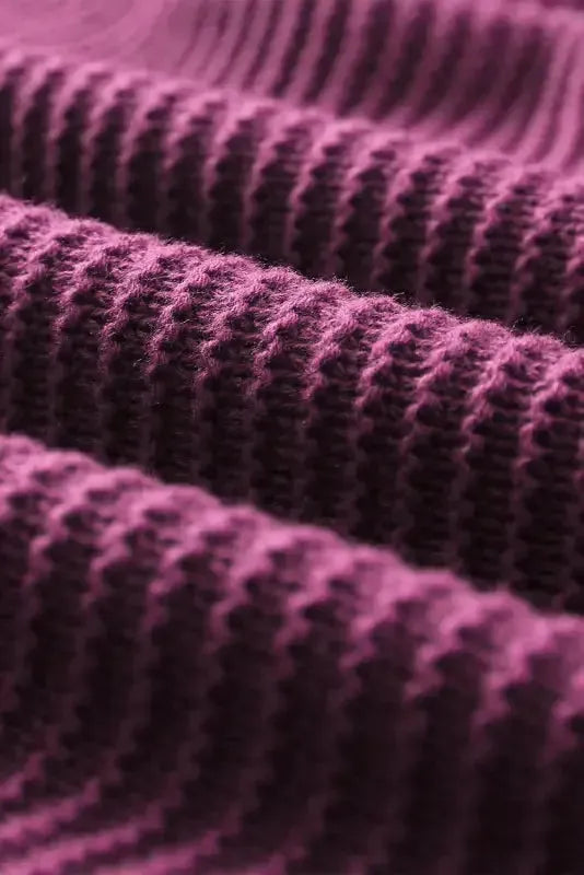 Ribbed Drop Shoulder Hooded Sweater - Fashionfitz