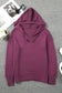 Ribbed drop shoulder hooded sweater - sweaters