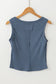 Ribbed exposed seam cropped tank top - new