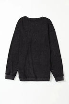 Ribbed Knit Round Neck Pullover Sweatshirt - Fashionfitz