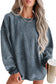 Cozy ribbed knit pullover | round neck sweatshirt