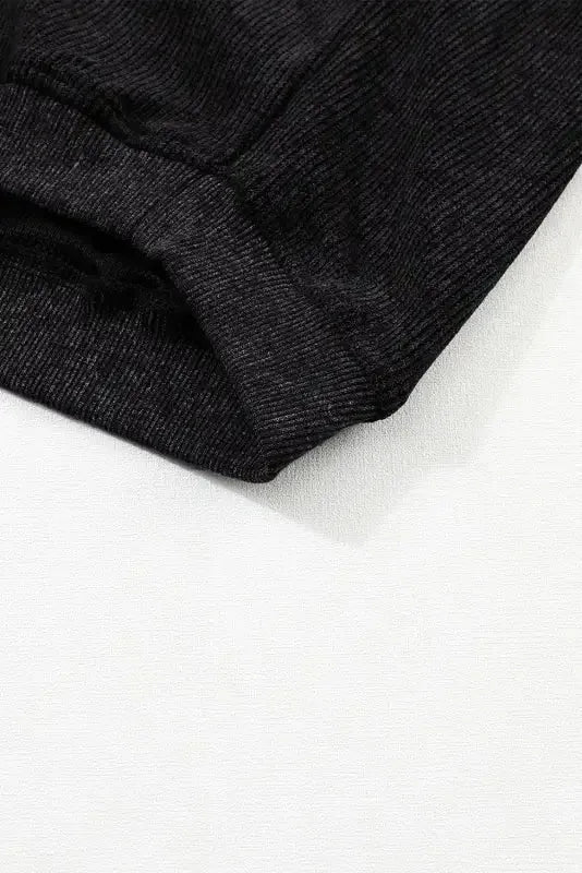 Ribbed Knit Round Neck Pullover Sweatshirt - Fashionfitz