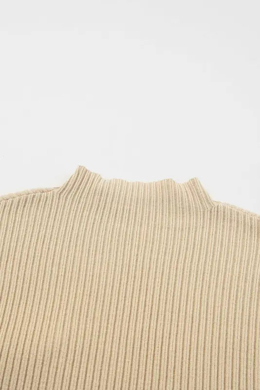 Ribbed knit short sleeve sweater| fashionfitz