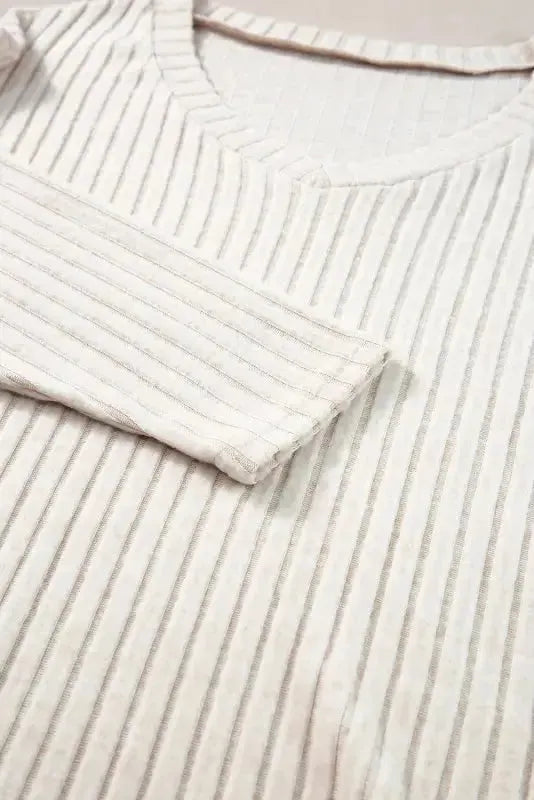 Ribbed Knit Slouchy Two-piece Outfit - Fashionfitz