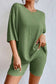 Ribbed knit slouchy two-piece outfit - women’s lounge sets