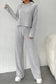 Ribbed knit slouchy two-piece outfit - women’s lounge sets