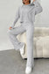 Ribbed knit slouchy two-piece outfit - women’s lounge sets