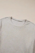 Ribbed Knit Slouchy Two-piece Outfit - Fashionfitz