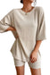 Ribbed knit slouchy two-piece outfit - women’s lounge sets