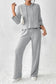 Ribbed knit slouchy two-piece outfit - women’s lounge sets