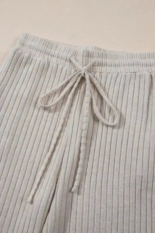 Ribbed Knit Slouchy Two-piece Outfit - Fashionfitz