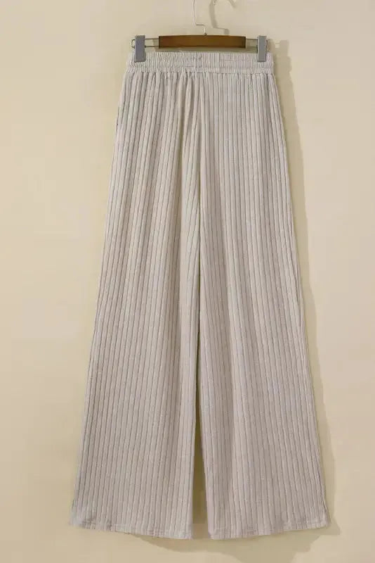 Ribbed Knit Slouchy Two-piece Outfit - Fashionfitz