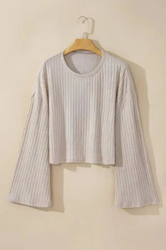 Ribbed Knit Slouchy Two-piece Outfit - Fashionfitz