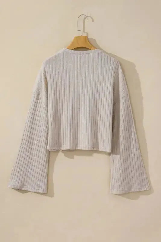 Ribbed Knit Slouchy Two-piece Outfit - Fashionfitz