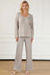 Ribbed knit slouchy two-piece outfit - women’s lounge sets