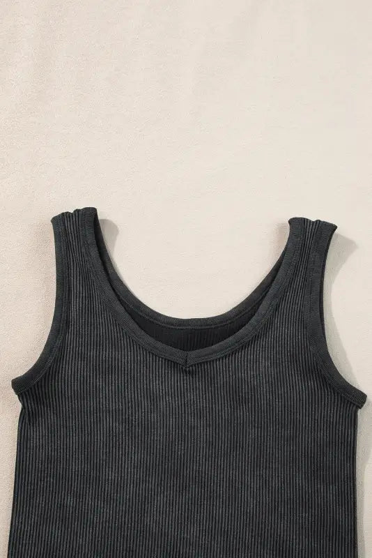 Ribbed seamless cropped tank top - crop tops