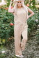 Ribbed Tee and Pants Two-piece Outfit - Fashionfitz