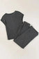 Ribbed Tee and Pants Two-piece Outfit - Fashionfitz