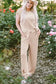 Ribbed Tee and Pants Two-piece Outfit - Fashionfitz