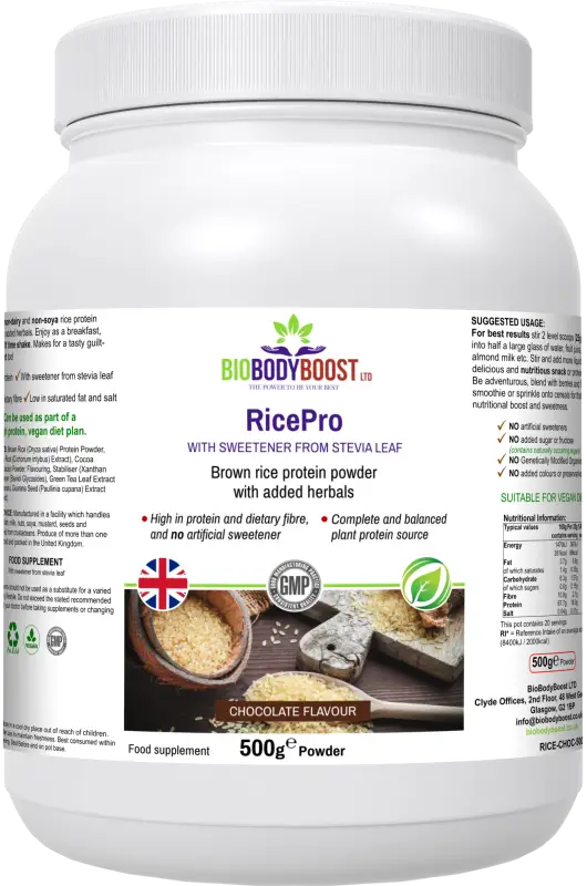 Ricepro - rice protein powder blend chocolate - powders