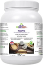 RicePro Chocolate Rice Protein Powder — smooth brown rice protein with phytonutrients and minerals, dairy-free plant-based, BioBodyBoost UK
