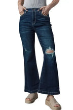 Ripped Bell Bottom Jeans - Fashionfitz