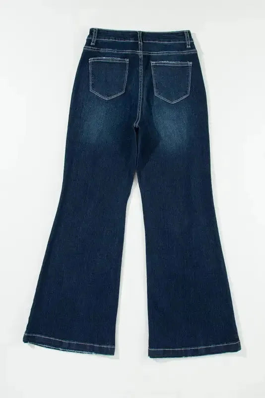 Ripped Bell Bottom Jeans - Fashionfitz
